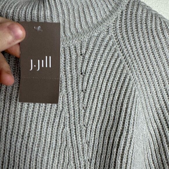 J. Jill one size cotton pullover sweater gray NWT - Picture 4 of 7